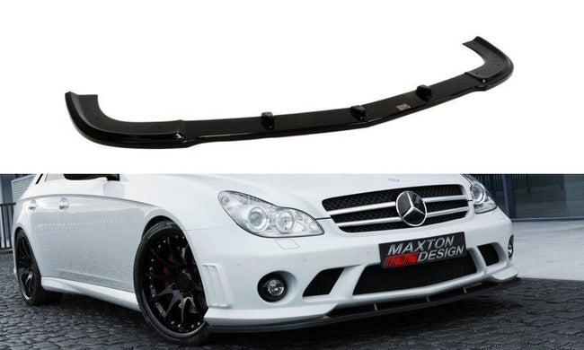 Maxton frontsplitter til Mercedes CLS C219 - W204 AMG Look – blank sort – billede 1 af 3