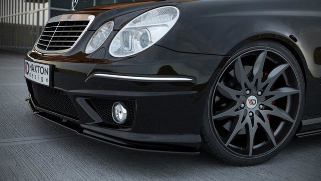 Maxton frontsplitter til Mercedes E W211 AMG Facelift – blank sort – billede 1 af 5
