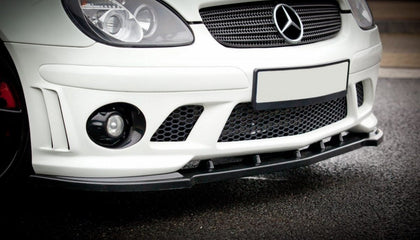 Maxton frontsplitter til Mercedes SLK R170 For AMG 204 Bumper – blank sort – billede 1 af 4