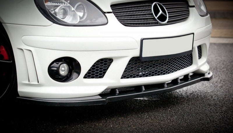 Maxton frontsplitter til Mercedes SLK R170 For AMG 204 Bumper – blank sort – billede 1 af 4