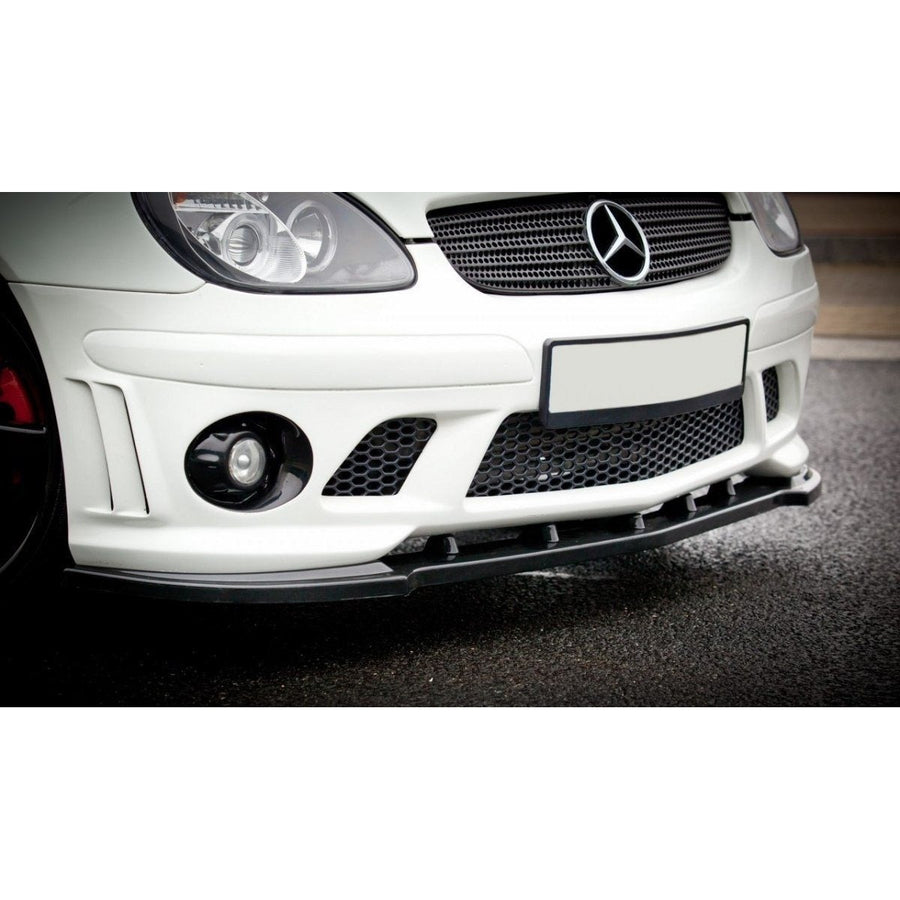 Maxton frontsplitter til Mercedes SLK R170 For AMG 204 Bumper – blank sort – billede 1 af 4
