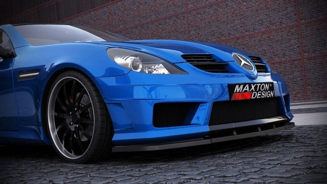 Maxton frontsplitter til Mercedes SLK R171 (for Me-SLK -r171-AMG172-f1) – blank sort