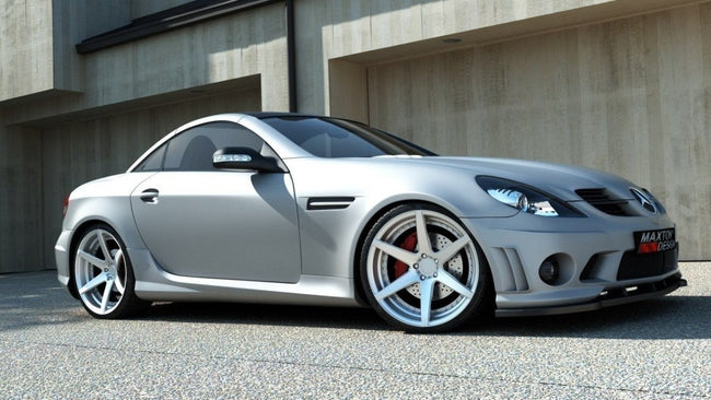 Maxton frontsplitter til Mercedes SLK R171 (for Me-SLK -r171-AMG204-f1) – blank sort – billede 1 af 3