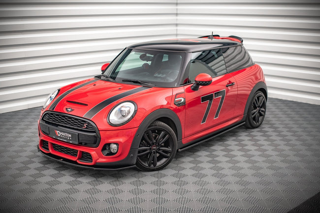 Maxton frontsplitter til Mini Cooper S John Copper Works F56 – blank sort – billede 1 af 4