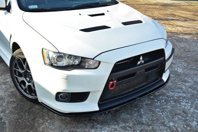 Maxton frontsplitter til Mitsubishi Lancer Evo X – blank sort – billede 1 af 7