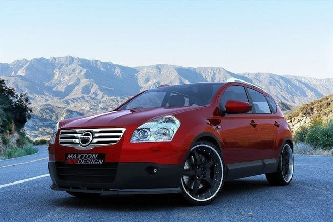 Maxton frontsplitter til Nissan Qashqai – blank sort – billede 1 af 3