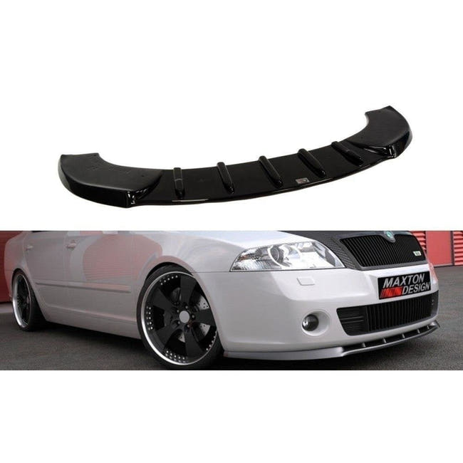 Maxton frontsplitter til Skoda Octavia RS Mk2 – blank sort – billede 1 af 3