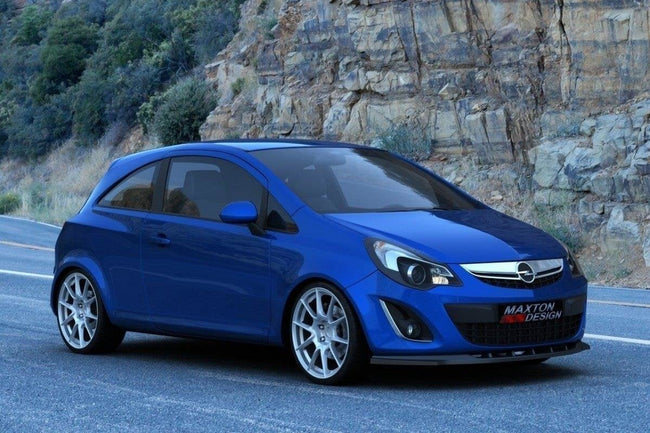 Maxton frontsplitter til Opel Corsa D (Facelift) – blank sort – billede 1 af 3