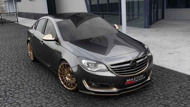 Maxton frontsplitter til Opel Insignia Mk1 Facelift Model – blank sort – billede 1 af 3
