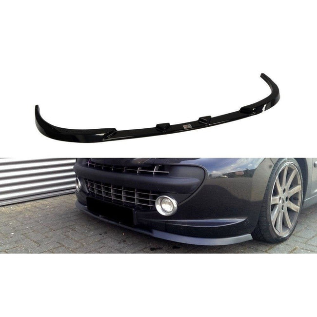 Maxton frontsplitter til Peugeot 207 Model – blank sort – billede 1 af 4
