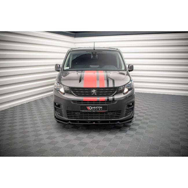 Maxton frontsplitter til Peugeot Partner Mk3 – blank sort – billede 2 af 5