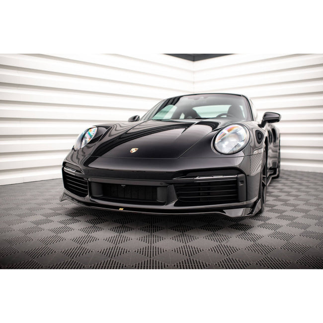 Maxton frontsplitter til Porsche 911 Turbo S 992 – blank sort – billede 1 af 7