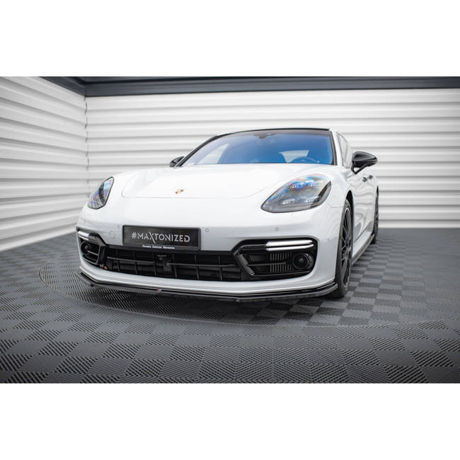 Maxton frontsplitter til Porsche Panamera GTS 971 – blank sort – billede 1 af 5