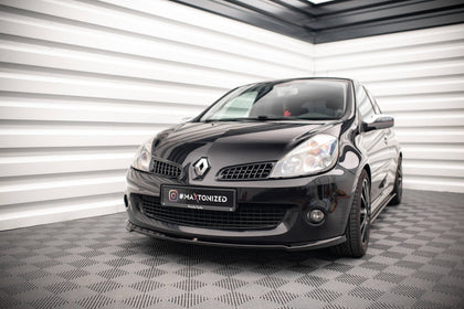 Maxton frontsplitter til Renault Clio Mk3 RS – blank sort – billede 1 af 5