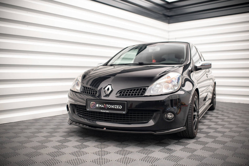 Maxton frontsplitter til Renault Clio Mk3 RS – blank sort – billede 1 af 5