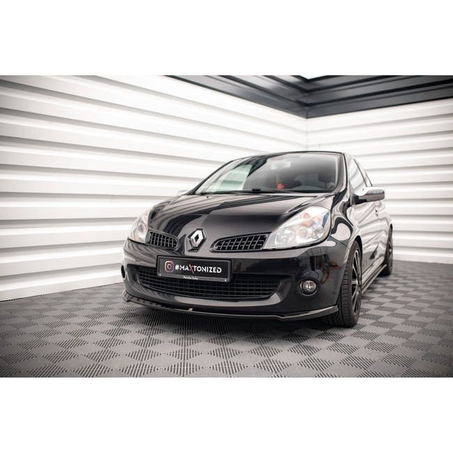 Maxton frontsplitter til Renault Clio Mk3 RS – blank sort – billede 1 af 5