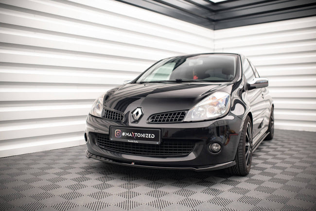 Maxton frontsplitter til Renault Clio Mk3 RS – blank sort – billede 1 af 5