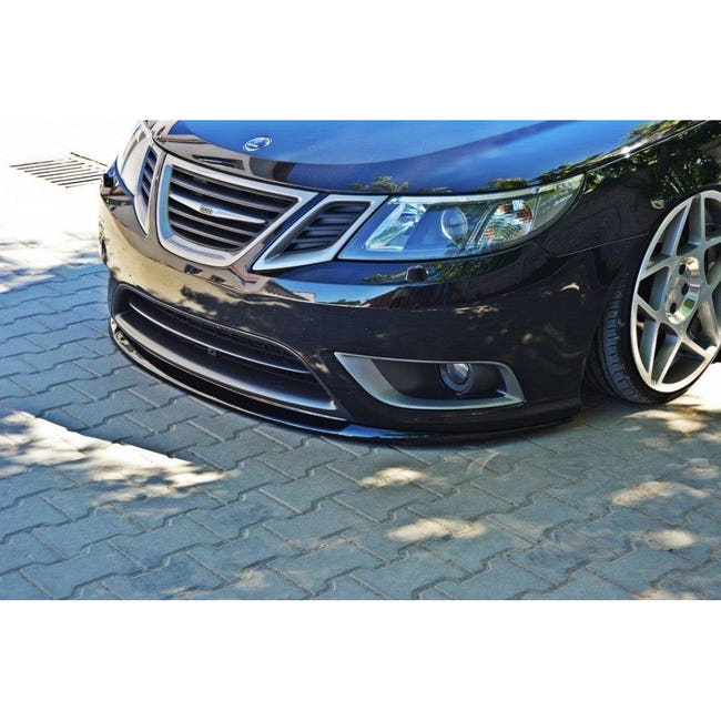 Maxton frontsplitter til Saab 9-3 Turbo X – blank sort – billede 1 af 5