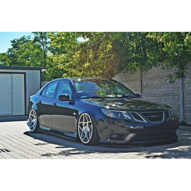 Maxton frontsplitter til Saab 9-3 Turbo X – blank sort – billede 2 af 5