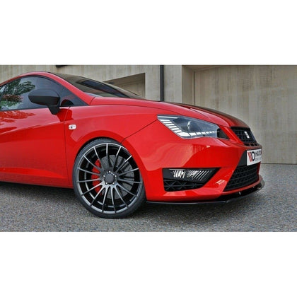 Maxton frontsplitter til Seat Ibiza Mk4 Cupra (6J) Facelift – blank sort – billede 1 af 3