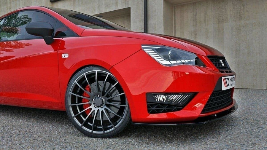 Maxton frontsplitter til Seat Ibiza Mk4 Cupra (6J) Facelift – blank sort – billede 1 af 3
