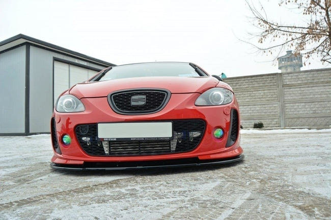 Maxton frontsplitter til Seat Leon Mk2 MS Design – blank sort – billede 2 af 6
