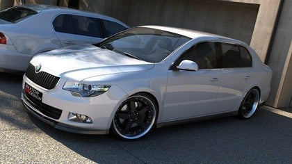Maxton frontsplitter til Skoda Superb Mk2 – blank sort