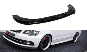 Maxton frontsplitter til Skoda Superb Mk2 Facelift – blank sort – billede 1 af 2