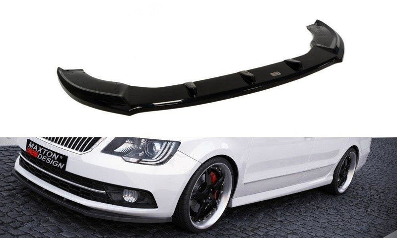 Maxton frontsplitter til Skoda Superb Mk2 Facelift – blank sort – billede 1 af 2