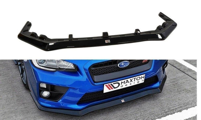 Maxton frontsplitter til Subaru WRX STI – blank sort – billede 1 af 7