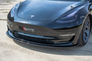 Maxton frontsplitter til Tesla Model 3 – blank sort – billede 3 af 6
