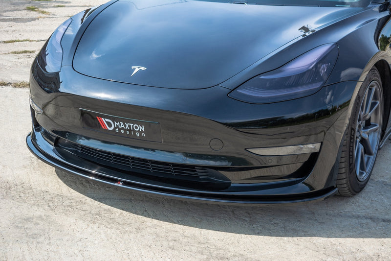 Maxton frontsplitter til Tesla Model 3 – blank sort – billede 3 af 6