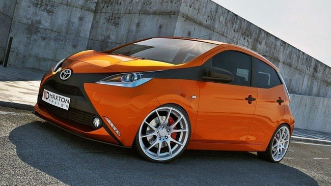 Maxton frontsplitter til Toyota Aygo Mk2 – blank sort – billede 2 af 3