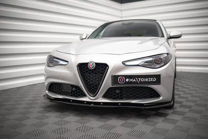 Maxton frontsplitter til Alfa Romeo Giulia Sport – blank sort – billede 1 af 5