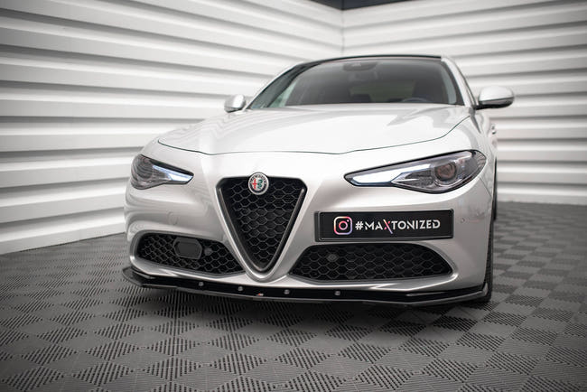 Maxton frontsplitter til Alfa Romeo Giulia Sport – blank sort – billede 1 af 5