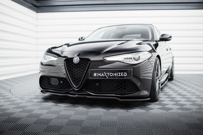 Maxton frontsplitter til Alfa Romeo Giulia Veloce – blank sort – billede 1 af 5