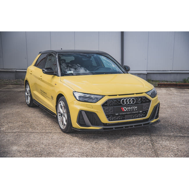 Maxton frontsplitter til Audi A1 S-Line GB – blank sort – billede 2 af 7