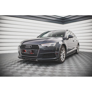 Maxton frontsplitter til Audi A4 B9 – blank sort – billede 1 af 5