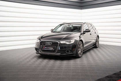 Maxton frontsplitter til Audi A6 C7 – blank sort – billede 3 af 5