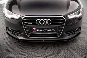Maxton frontsplitter til Audi A6 C7 – blank sort – billede 2 af 5
