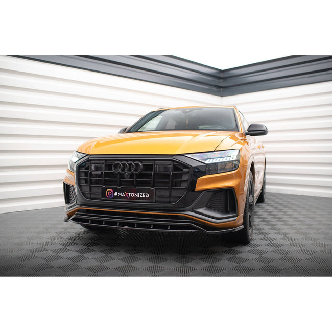 Maxton frontsplitter til Audi Q8 S-line / SQ8 Mk1 – blank sort – billede 1 af 6