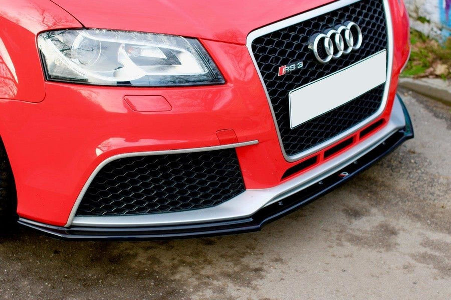Maxton frontsplitter til Audi RS3 8P – blank sort – billede 1 af 3