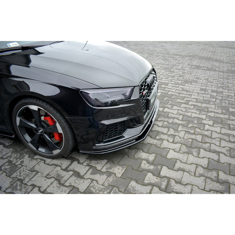 Maxton frontsplitter til Audi RS3 Sportback 8V Facelift – blank sort – billede 4 af 6