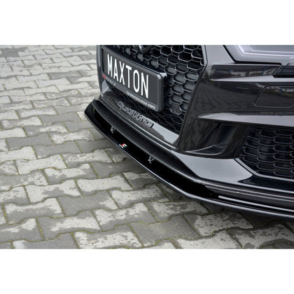 Maxton frontsplitter til Audi RS3 Sportback 8V Facelift – blank sort – billede 3 af 6