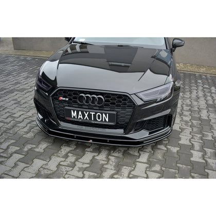 Maxton frontsplitter til Audi RS3 Sportback 8V Facelift – blank sort – billede 2 af 6