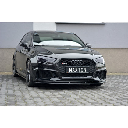 Maxton frontsplitter til Audi RS3 Sportback 8V Facelift – blank sort – billede 1 af 6