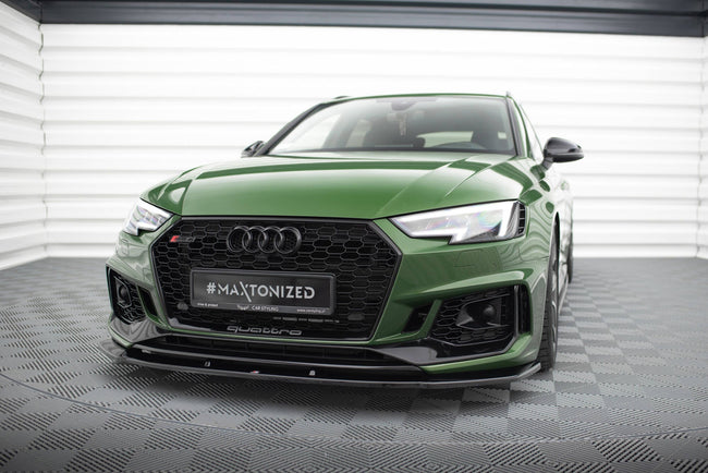 Maxton frontsplitter til Audi RS4 B9 – blank sort – billede 1 af 5