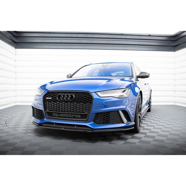 Maxton frontsplitter til Audi RS6 C7 / C7 Facelift – blank sort – billede 1 af 5