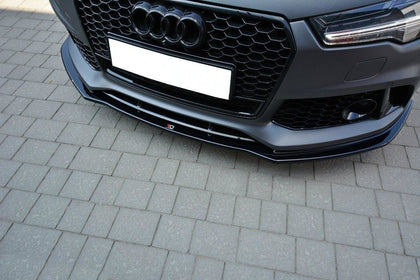 Maxton frontsplitter til Audi RS7 C7 – blank sort – billede 1 af 8