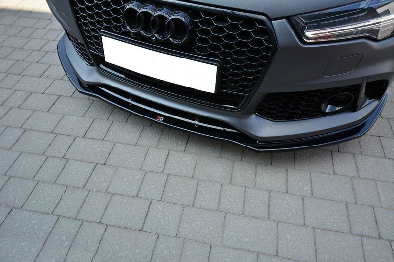 Maxton frontsplitter til Audi RS7 C7 – blank sort – billede 1 af 8